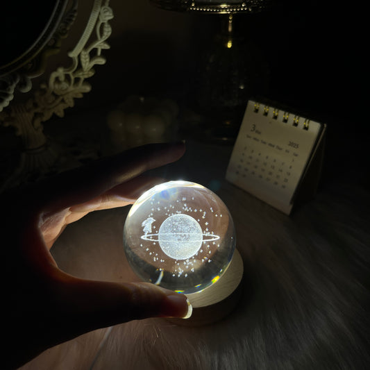 Boule en crystal “ travel round the stars “